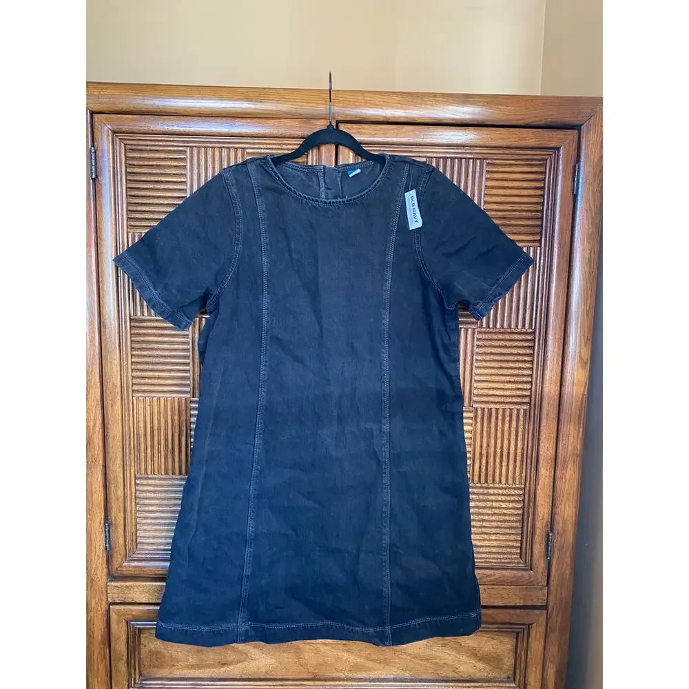 NWT Denim Mini Dress Size L - Picture 1 of 3